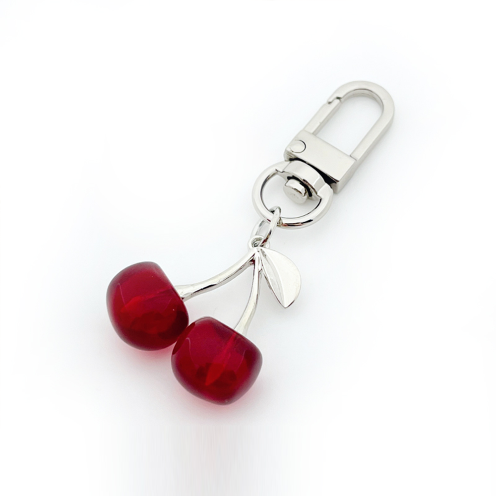 Glass Cherry Bag Charm