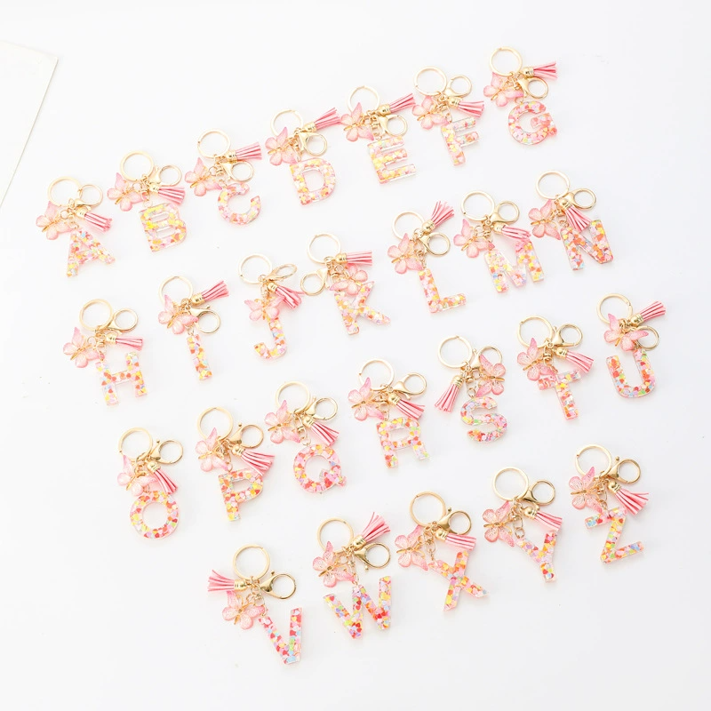 Alphabet Tassel Bow Bag Charms