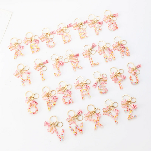 Alphabet Tassel Bow Bag Charms