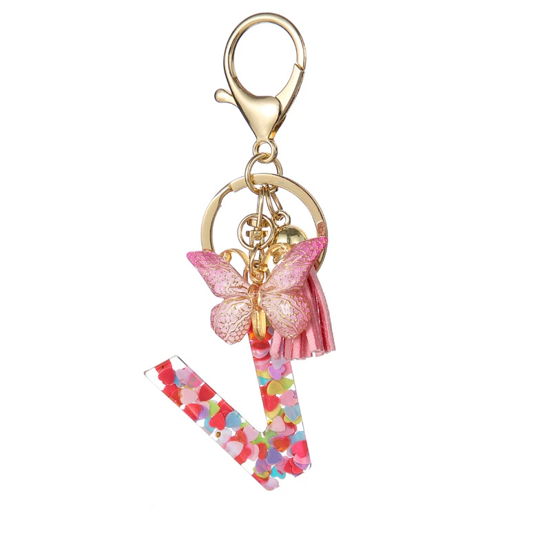 Alphabet Tassel Bow Bag Charms