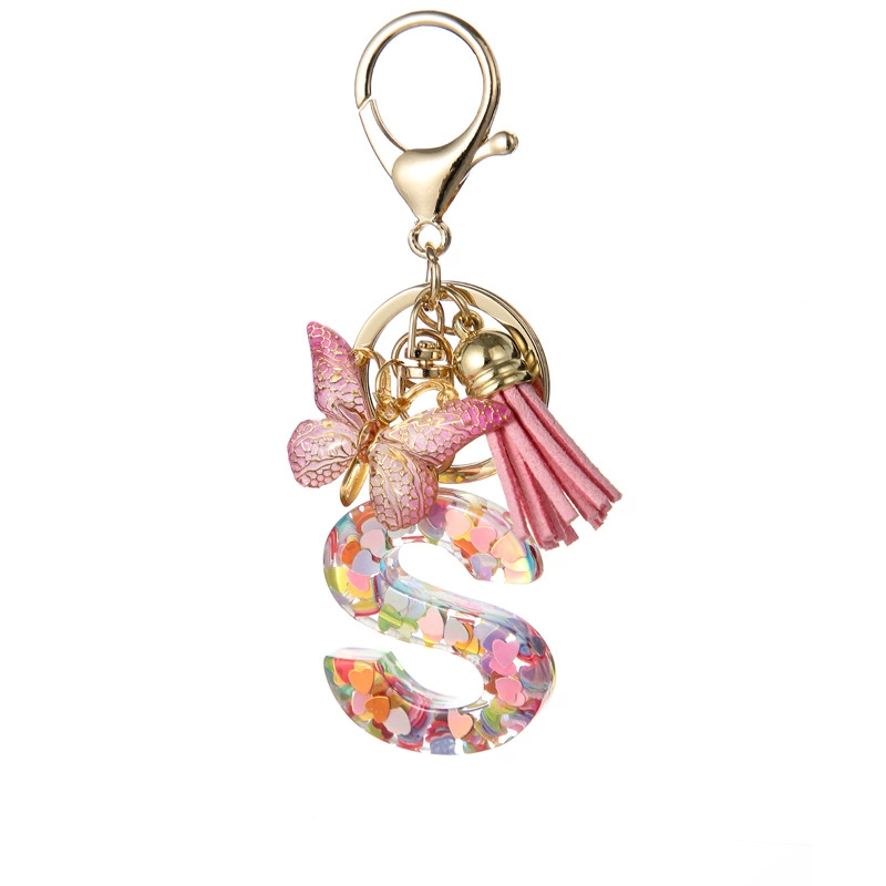 Alphabet Tassel Bow Bag Charms