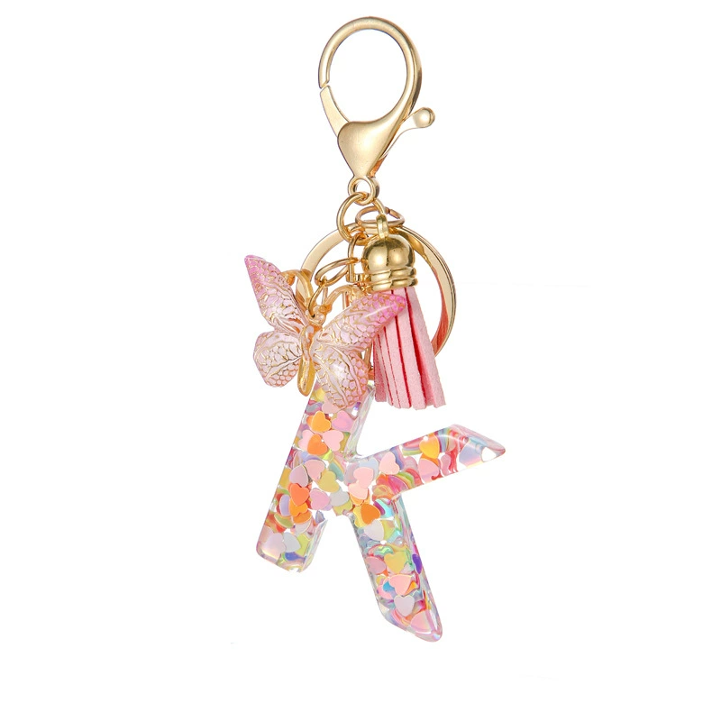 Alphabet Tassel Bow Bag Charms