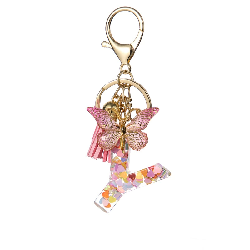 Alphabet Tassel Bow Bag Charms