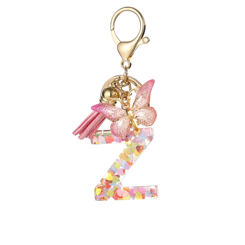 Alphabet Tassel Bow Bag Charms