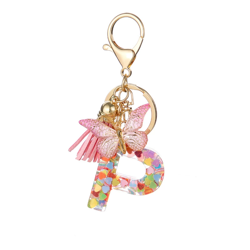 Alphabet Tassel Bow Bag Charms