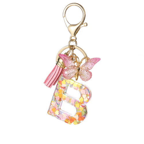 Alphabet Tassel Bow Bag Charms