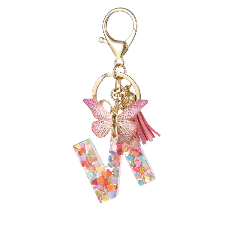 Alphabet Tassel Bow Bag Charms