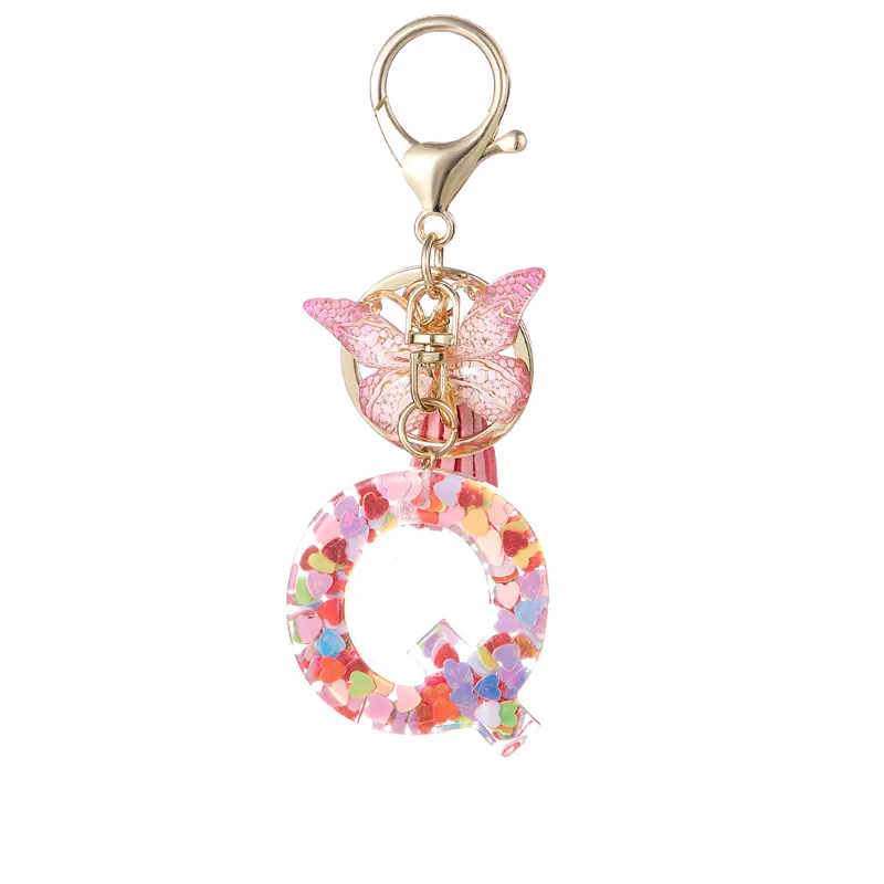 Alphabet Tassel Bow Bag Charms