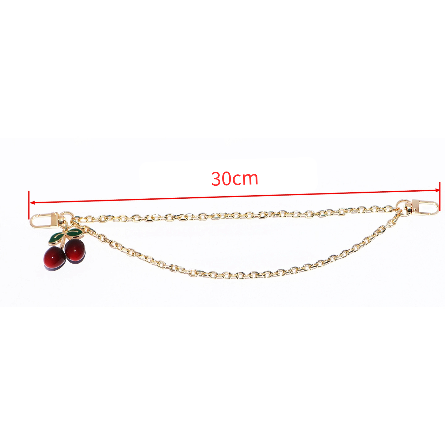 Cherry Double Chain Bag Charms