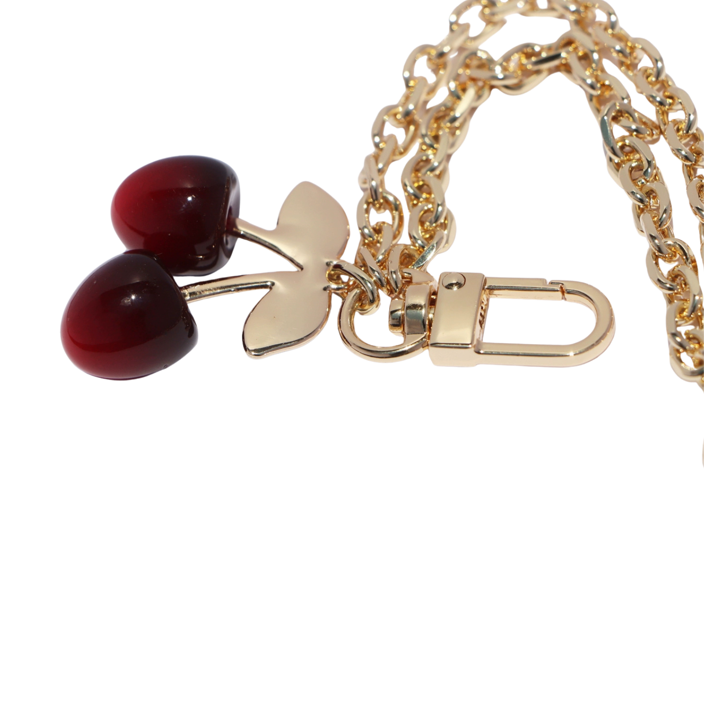 Cherry Double Chain Bag Charms