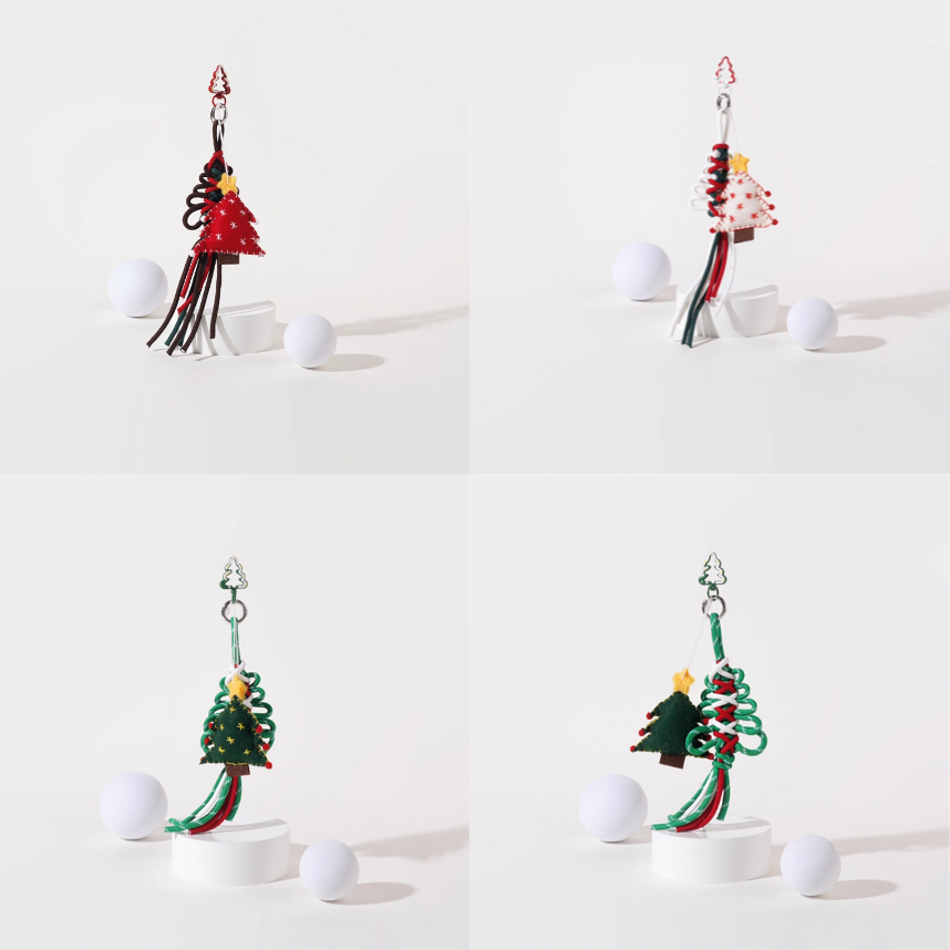 Christmas Braided Strap Bag Charms