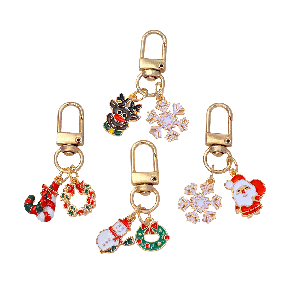 Christmas Tree Reindeer Snowflake Bag Charms