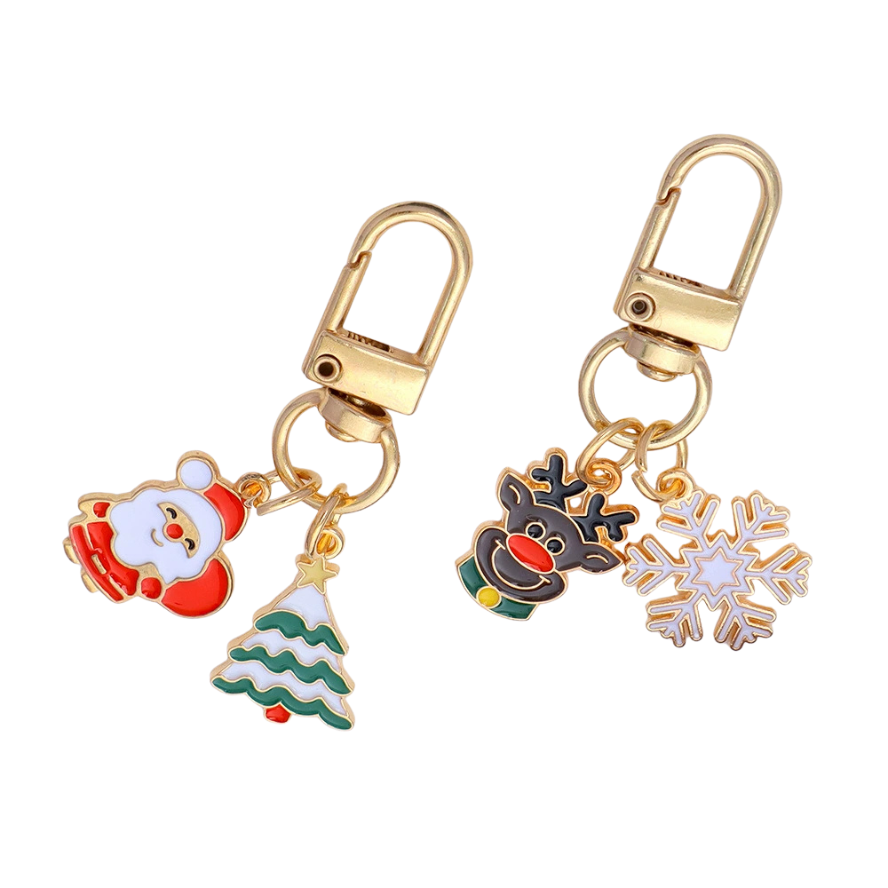 Christmas Tree Reindeer Snowflake Bag Charms