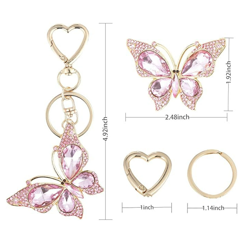 Crystal Butterfly Bag Charm