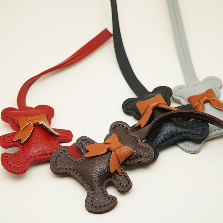 Cute Leather Teddy Bag Charms