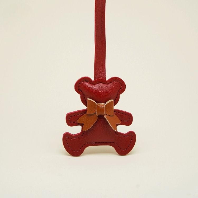 Cute Leather Teddy Bag Charms