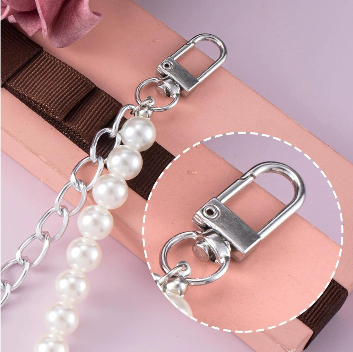 Double Pearl Bag Charm