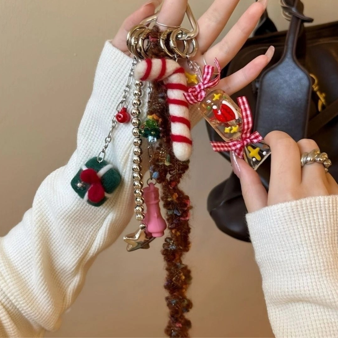 Festive Candy Christmas Bag Charms
