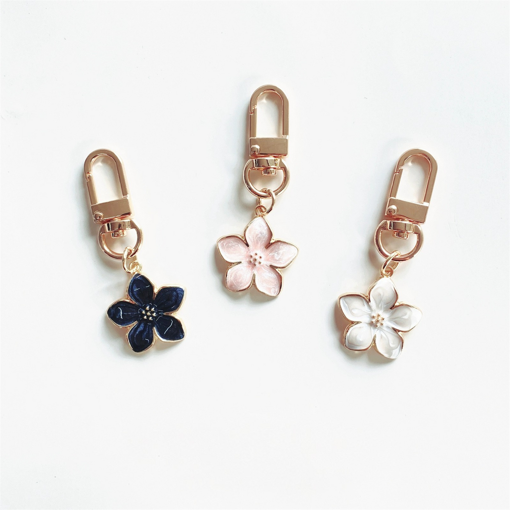 Metal Flower Bag Charm