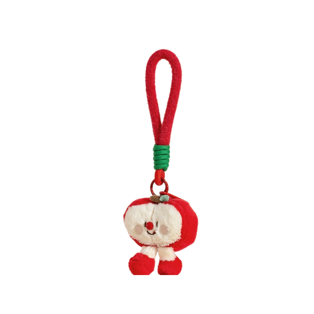 Fluffy Apple Bag Charms