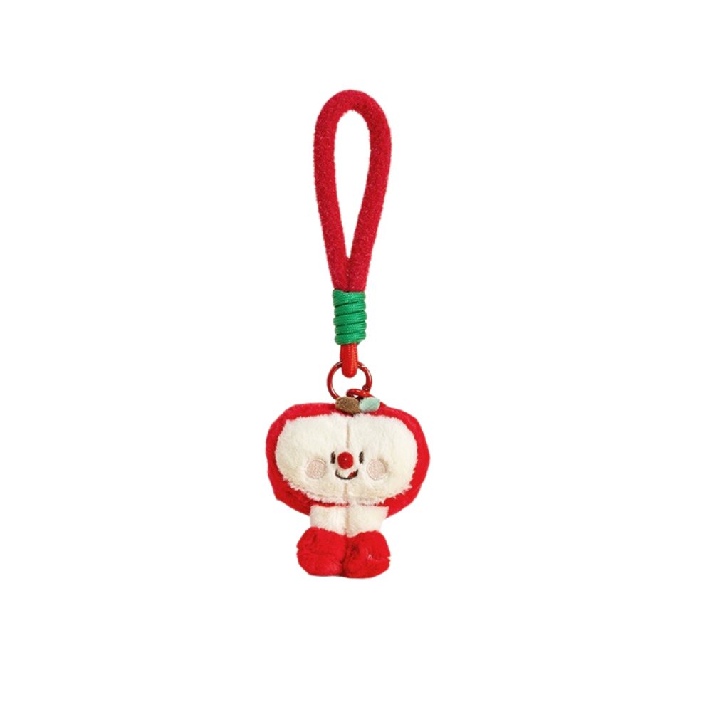 Fluffy Apple Bag Charms