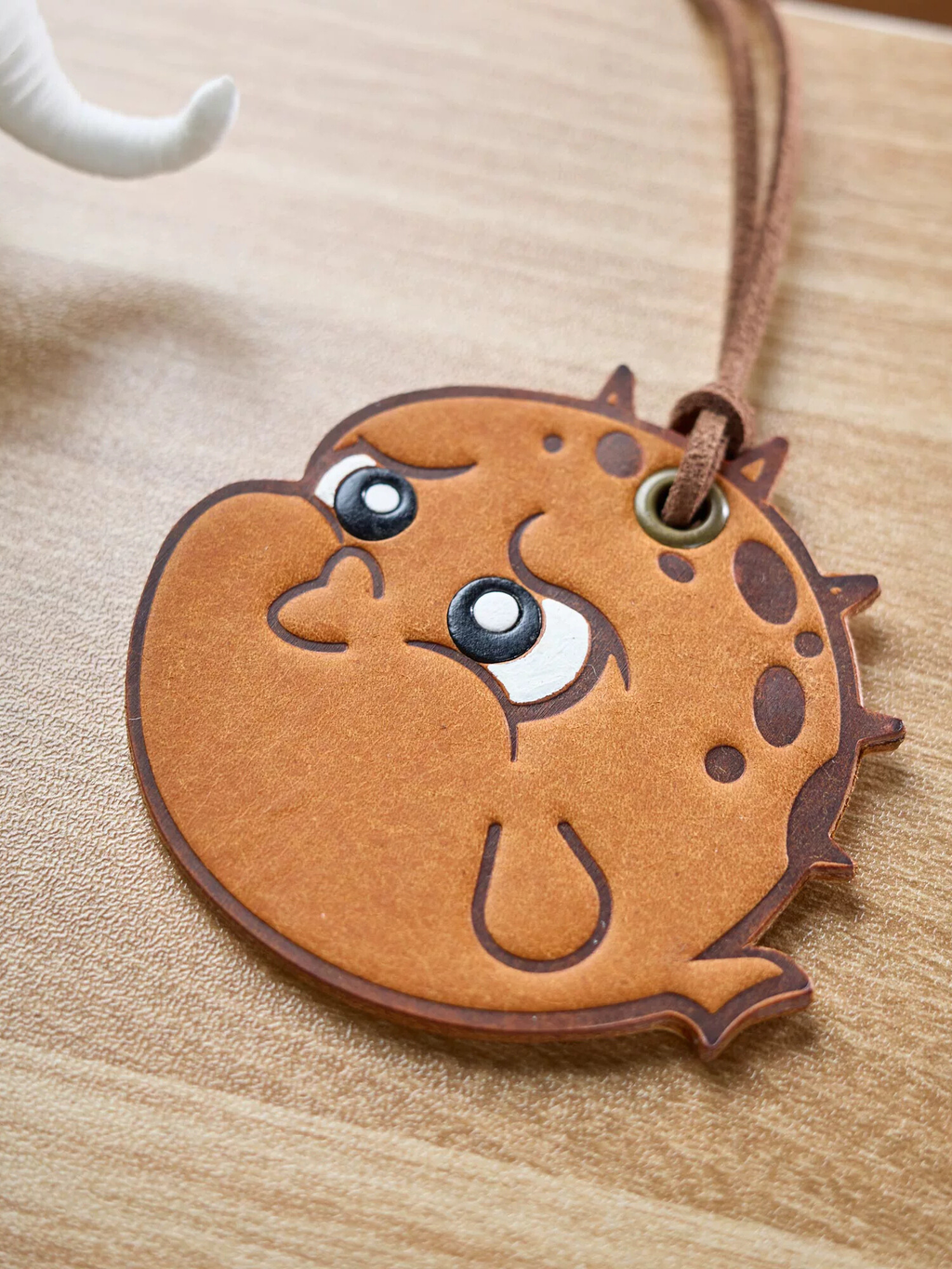 Handmade Pufferfish Bag Charm