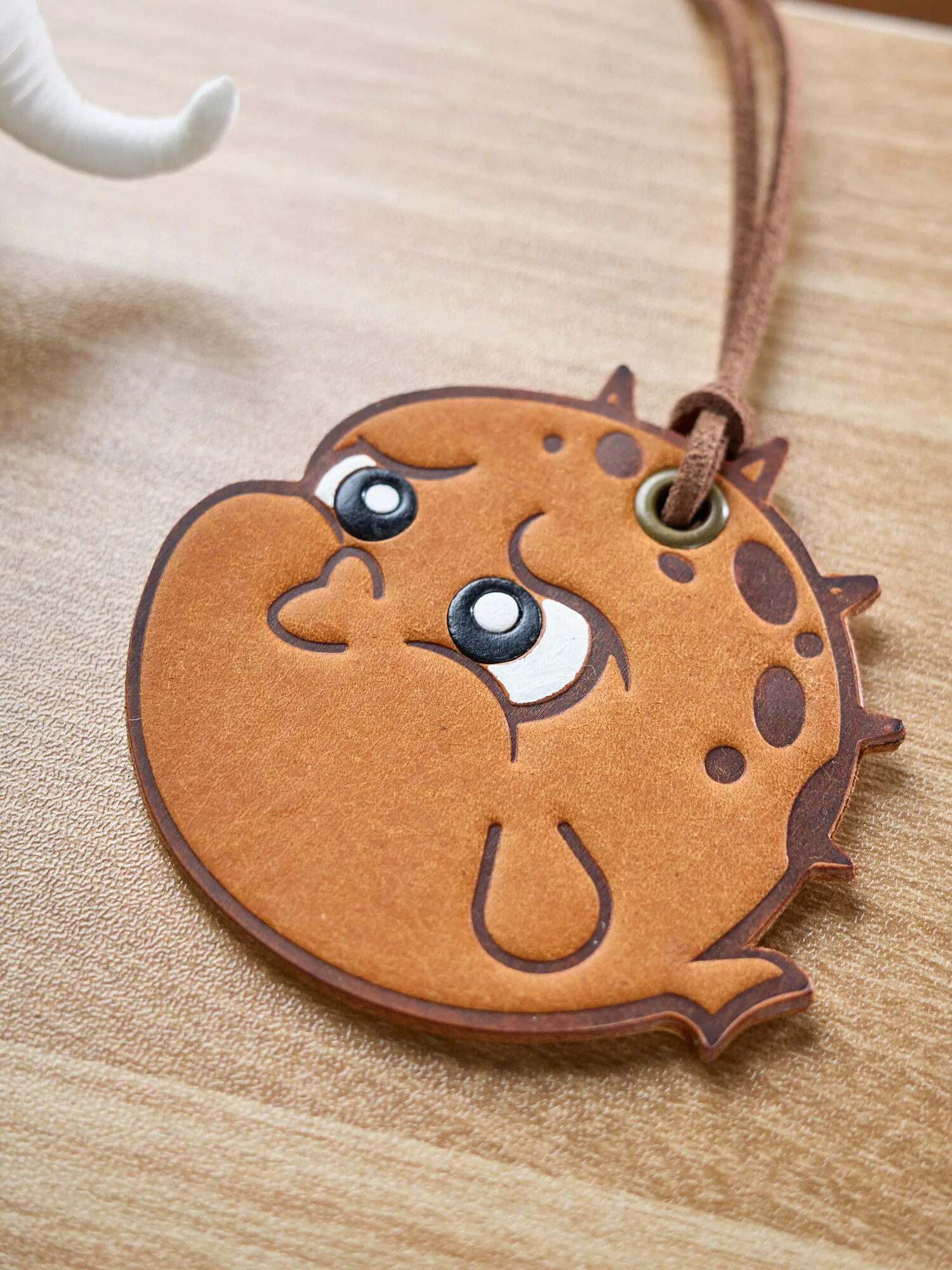 Handmade Pufferfish Bag Charm