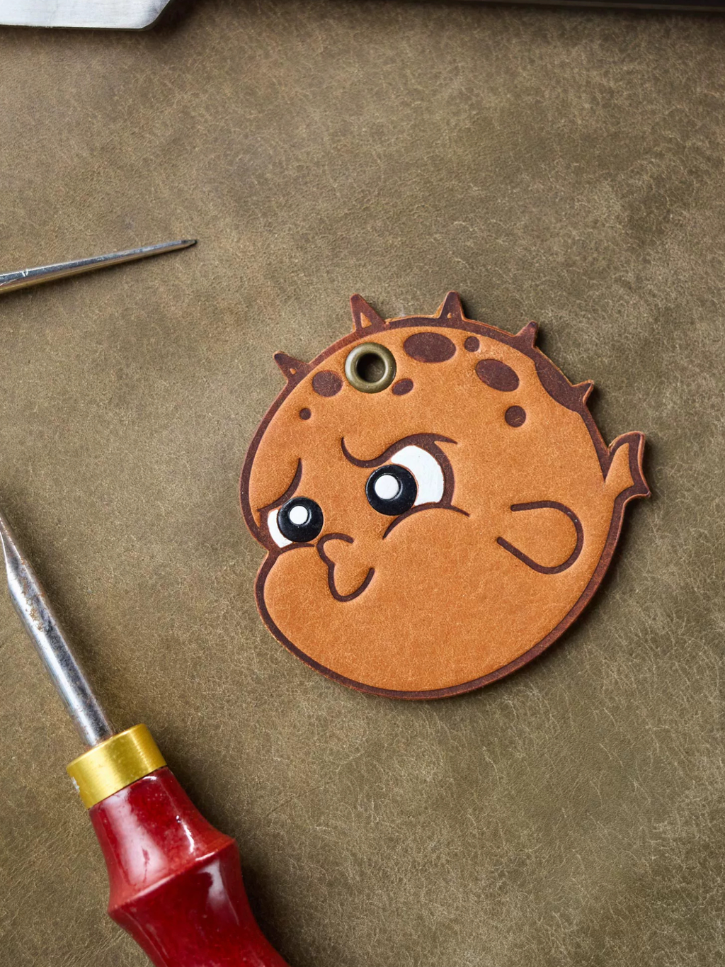 Handmade Pufferfish Bag Charm