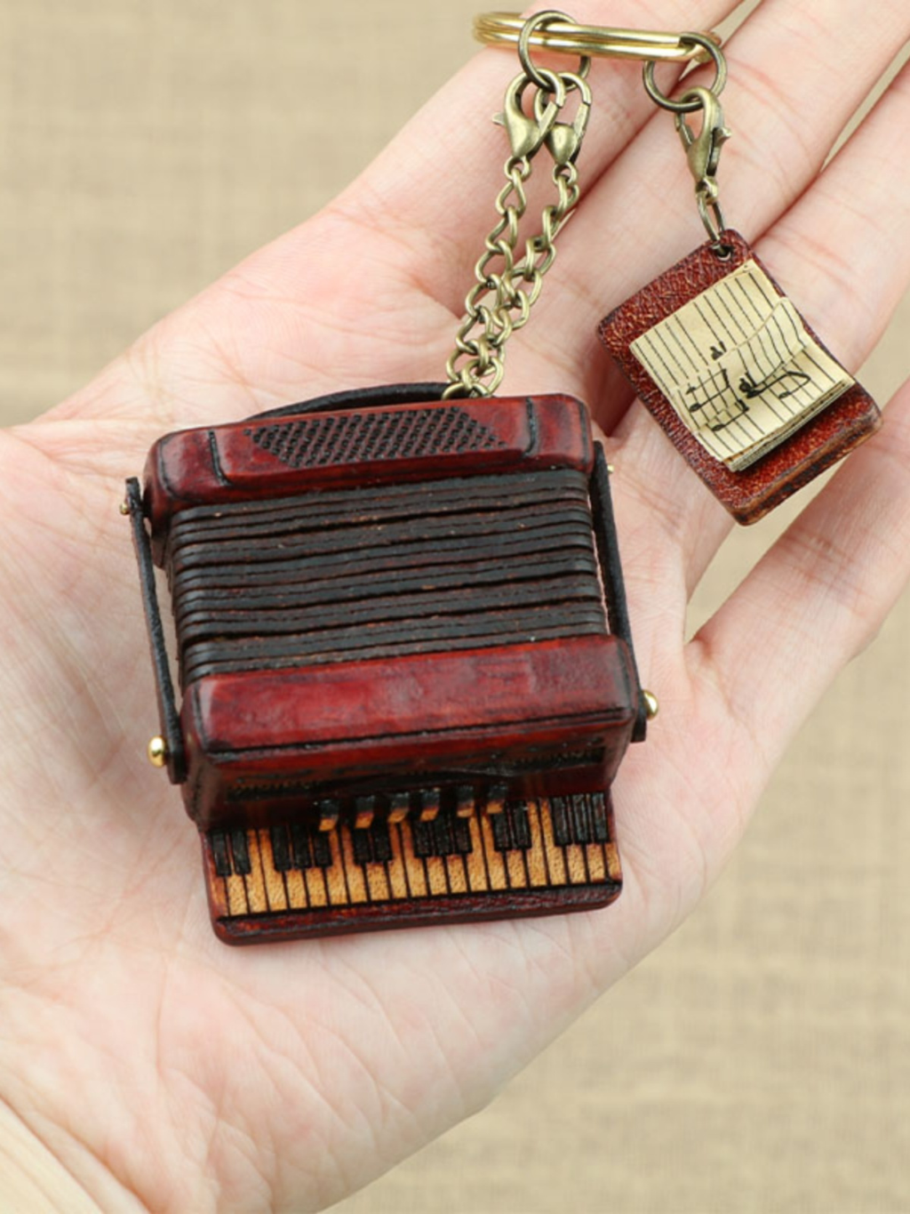 Handmade Accordion Bag Charm
