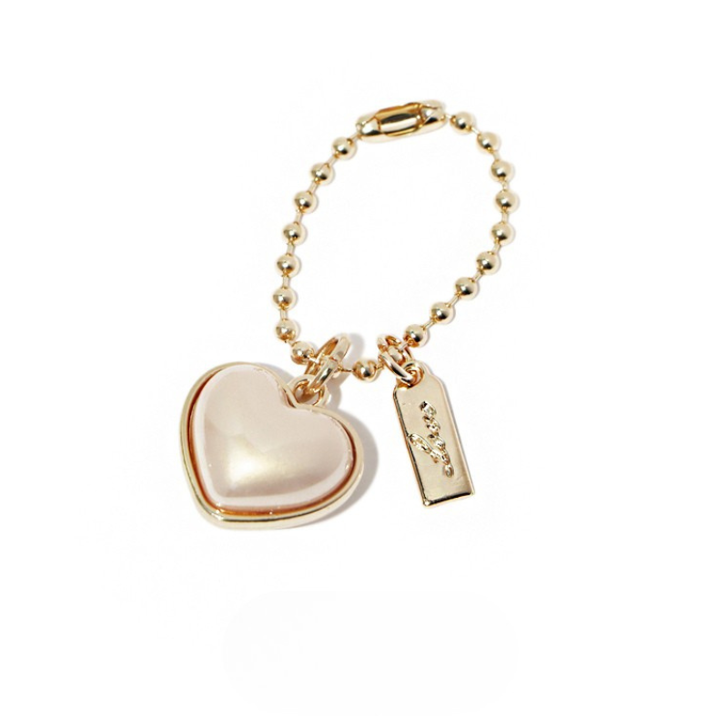 Heart Pearl Bag Charm