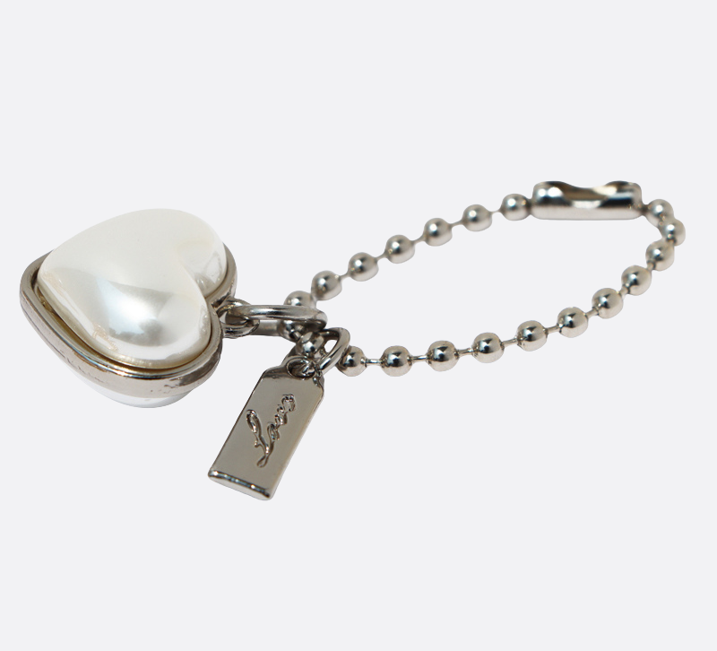 Heart Pearl Bag Charm