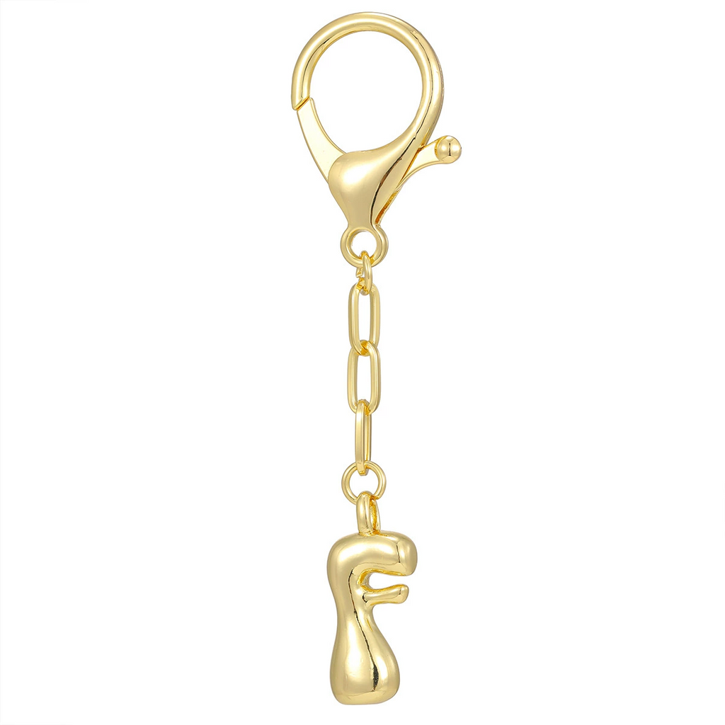 Personalized Letter Metal Bag Charm