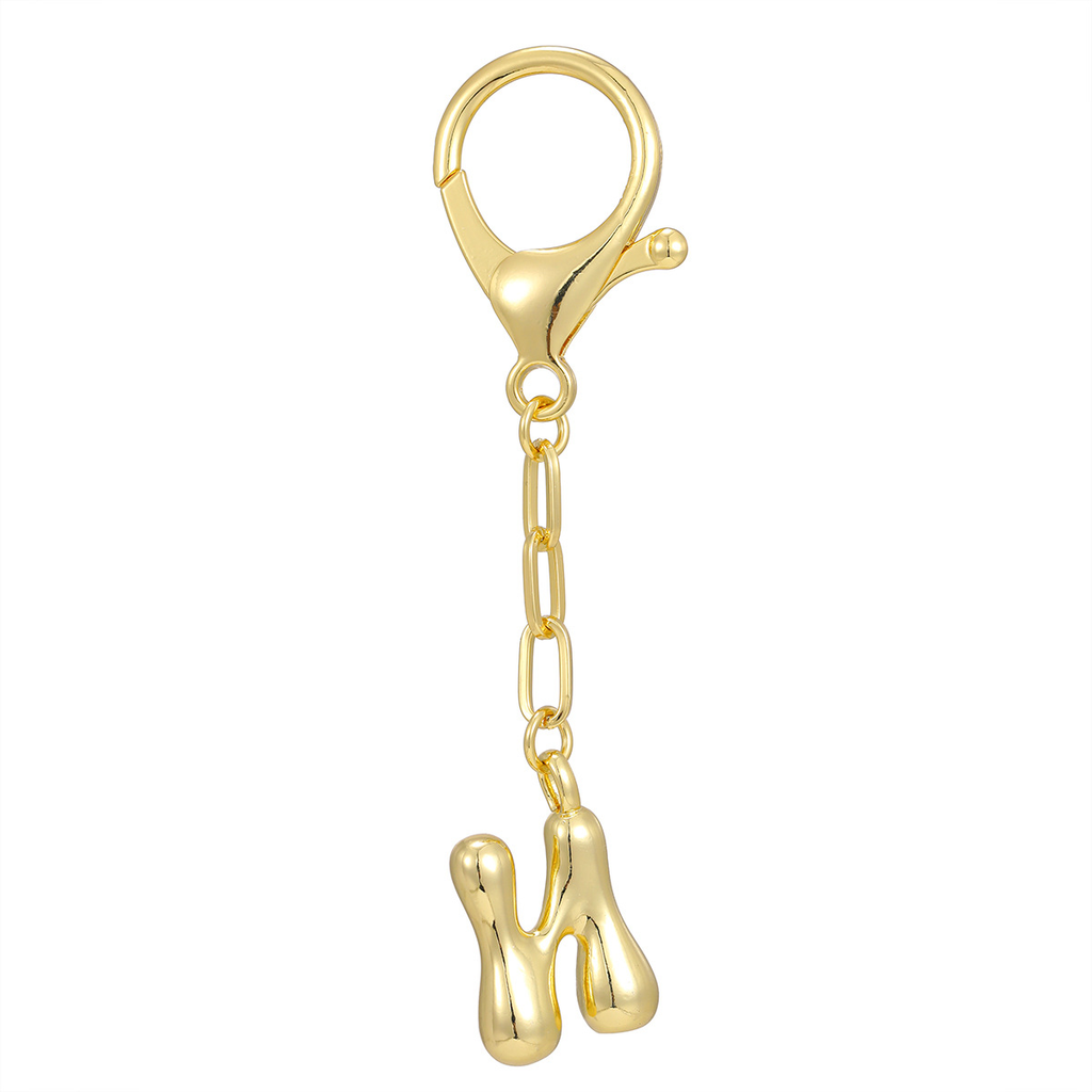 Personalized Letter Metal Bag Charm
