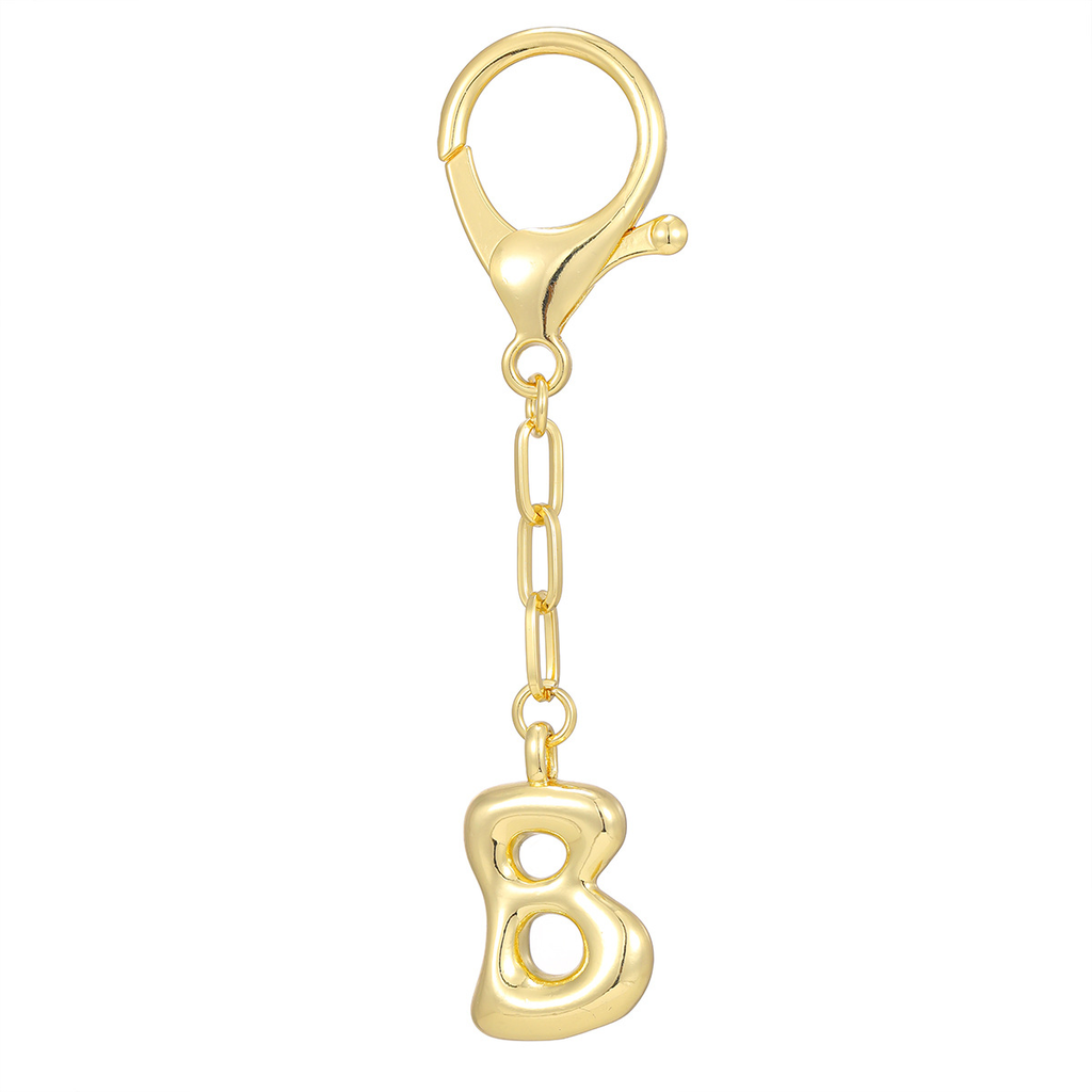 Personalized Letter Metal Bag Charm