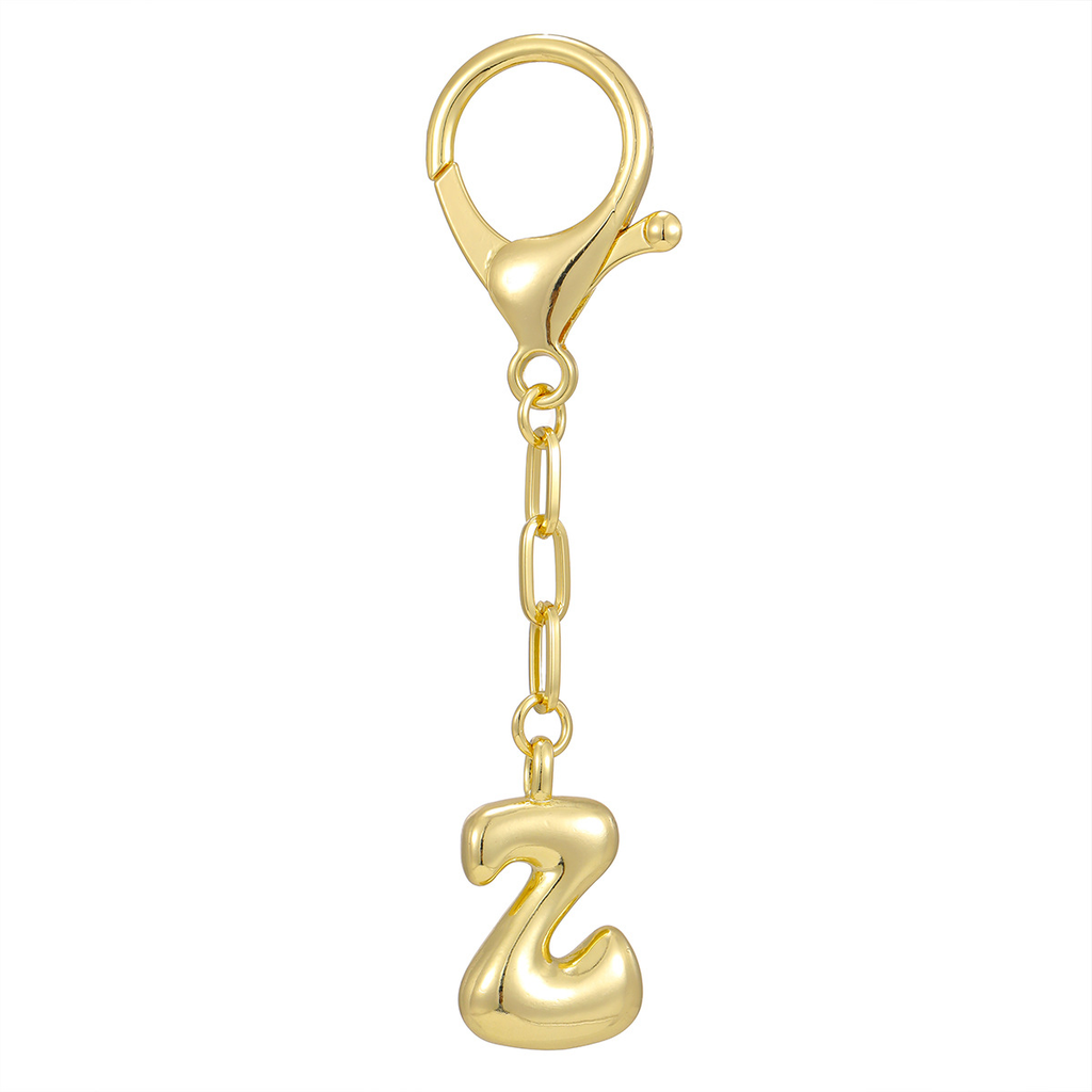 Personalized Letter Metal Bag Charm