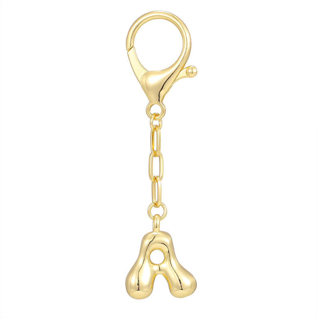 Personalized Letter Metal Bag Charm