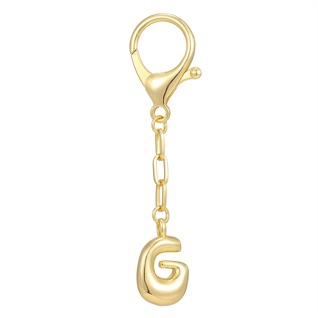 Personalized Letter Metal Bag Charm