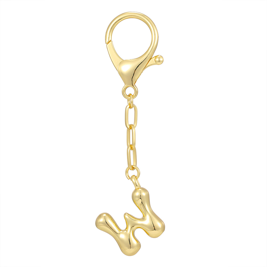 Personalized Letter Metal Bag Charm