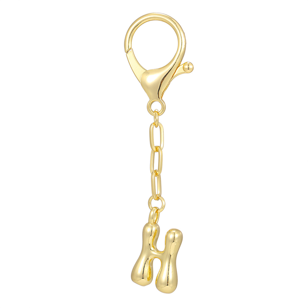 Personalized Letter Metal Bag Charm
