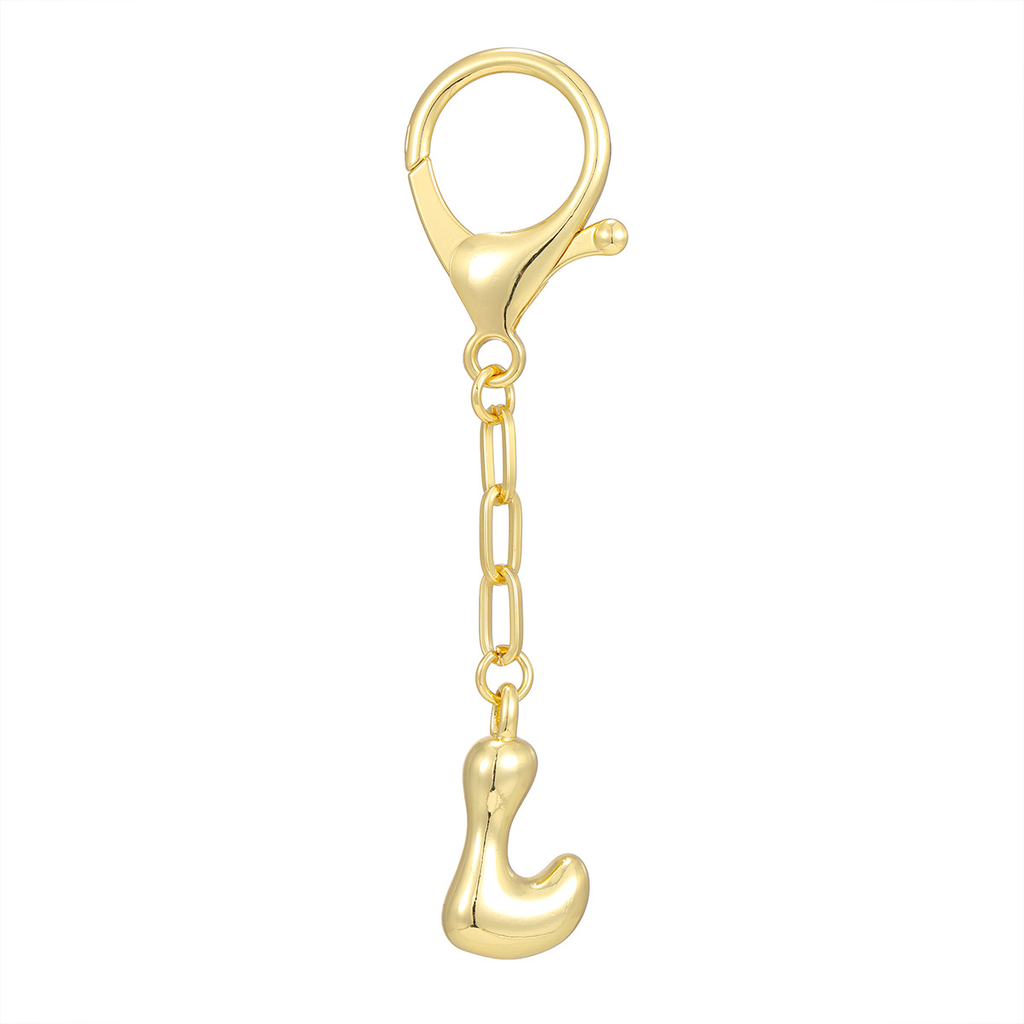 Personalized Letter Metal Bag Charm