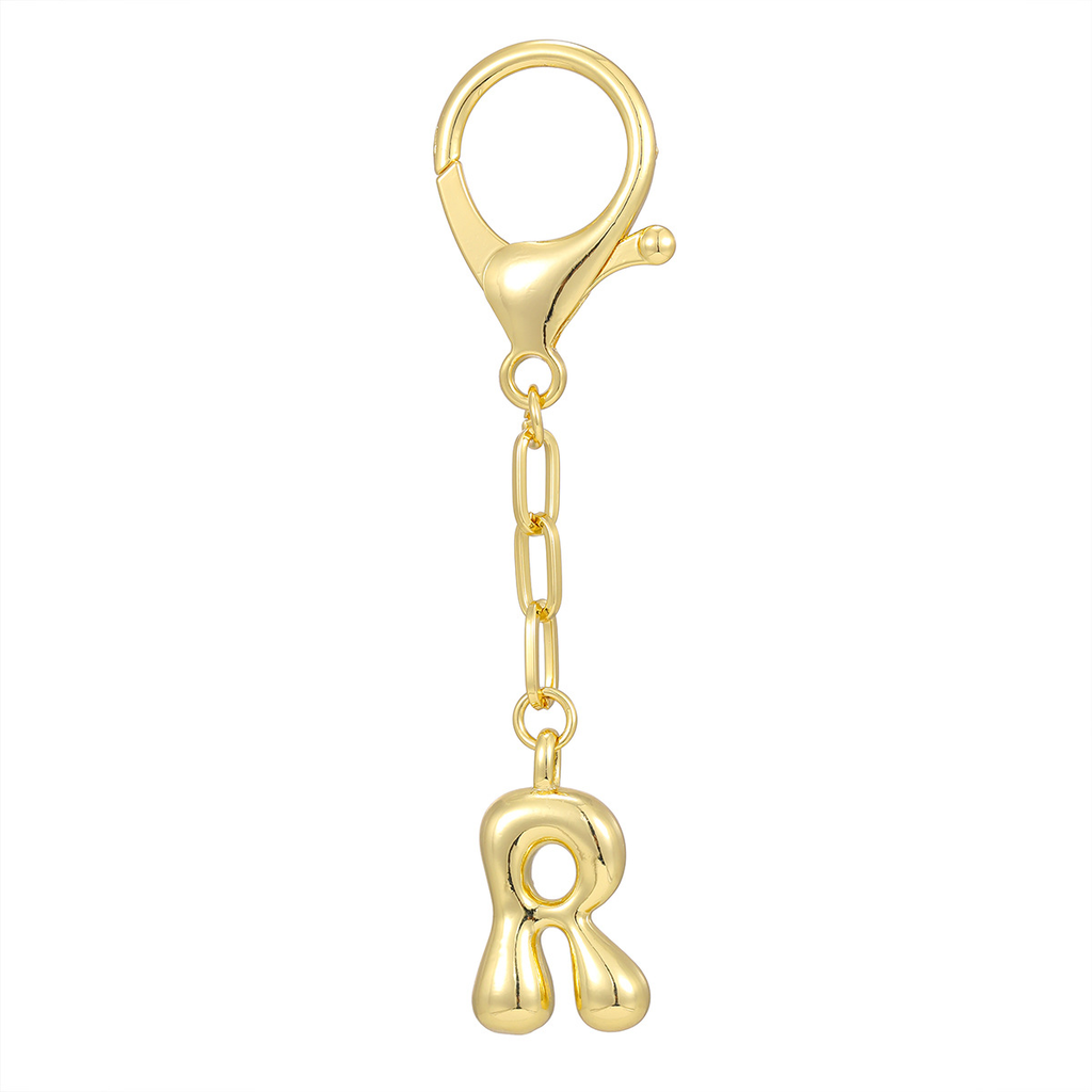 Personalized Letter Metal Bag Charm