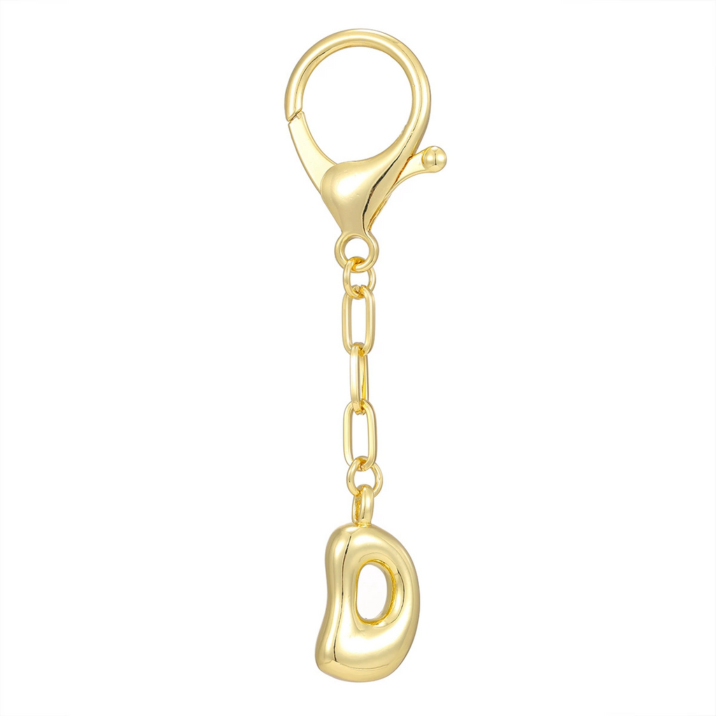 Personalized Letter Metal Bag Charm