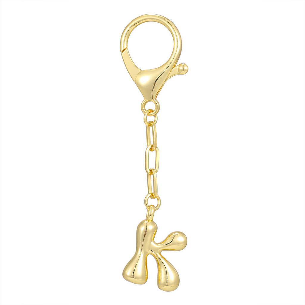 Personalized Letter Metal Bag Charm