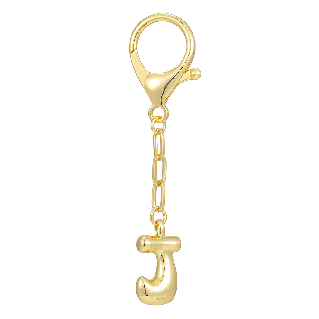 Personalized Letter Metal Bag Charm
