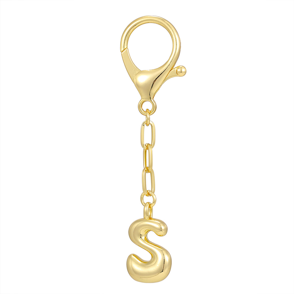Personalized Letter Metal Bag Charm