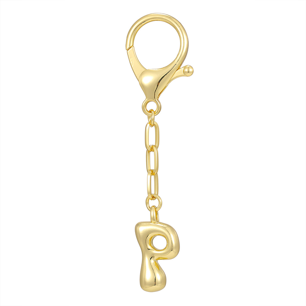 Personalized Letter Metal Bag Charm