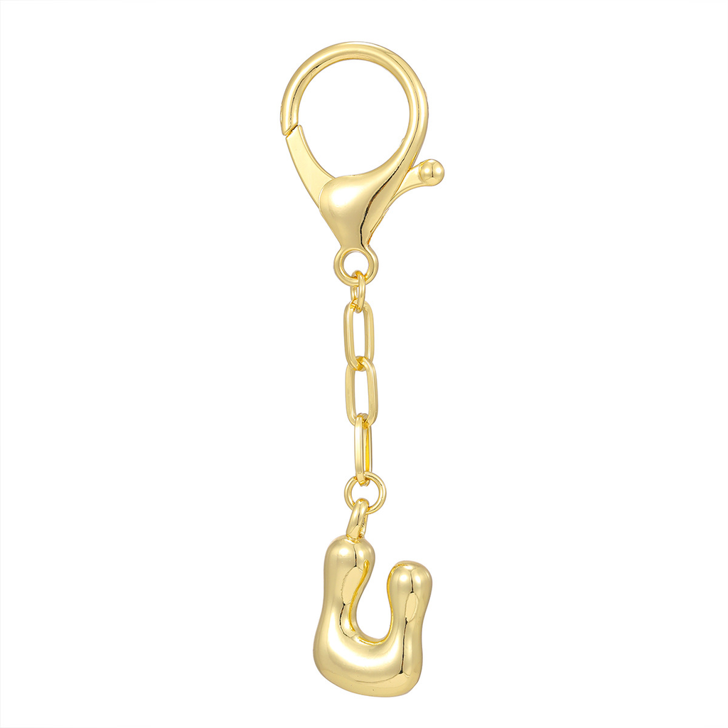Personalized Letter Metal Bag Charm