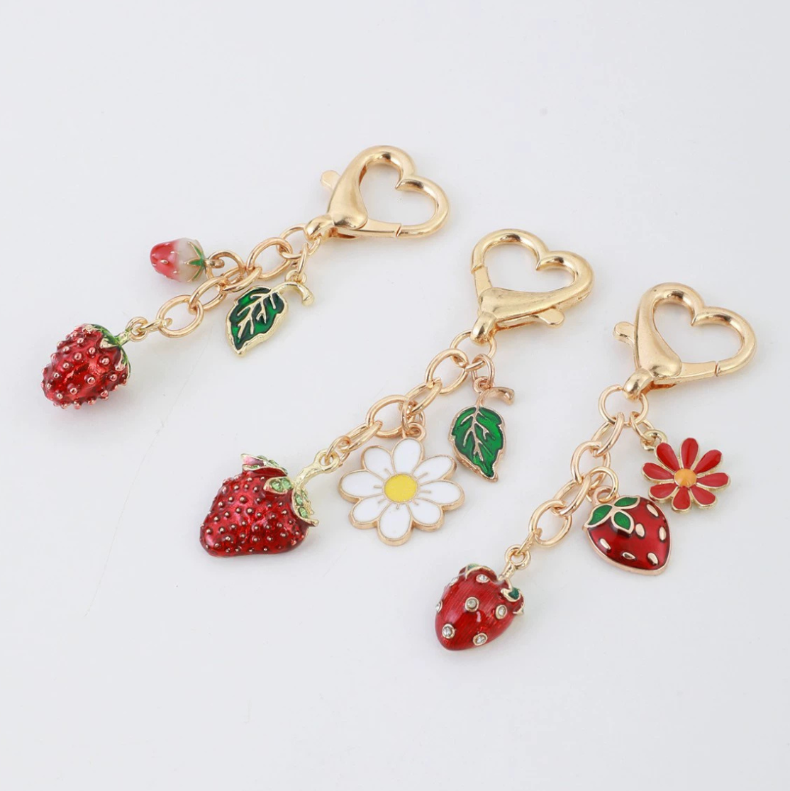 Lovely Stawberry Bag Charms