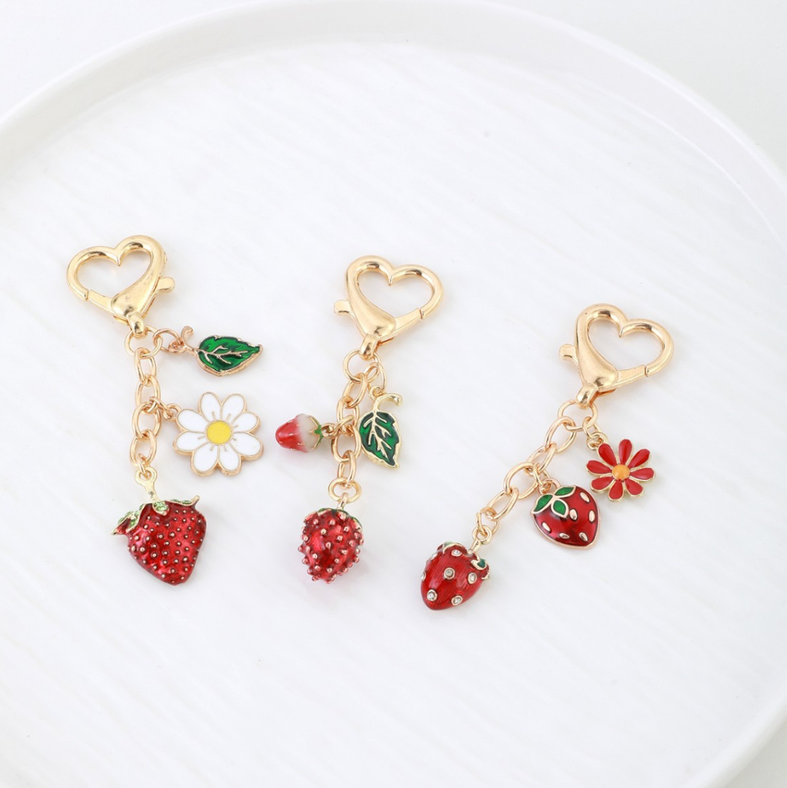 Lovely Stawberry Bag Charms