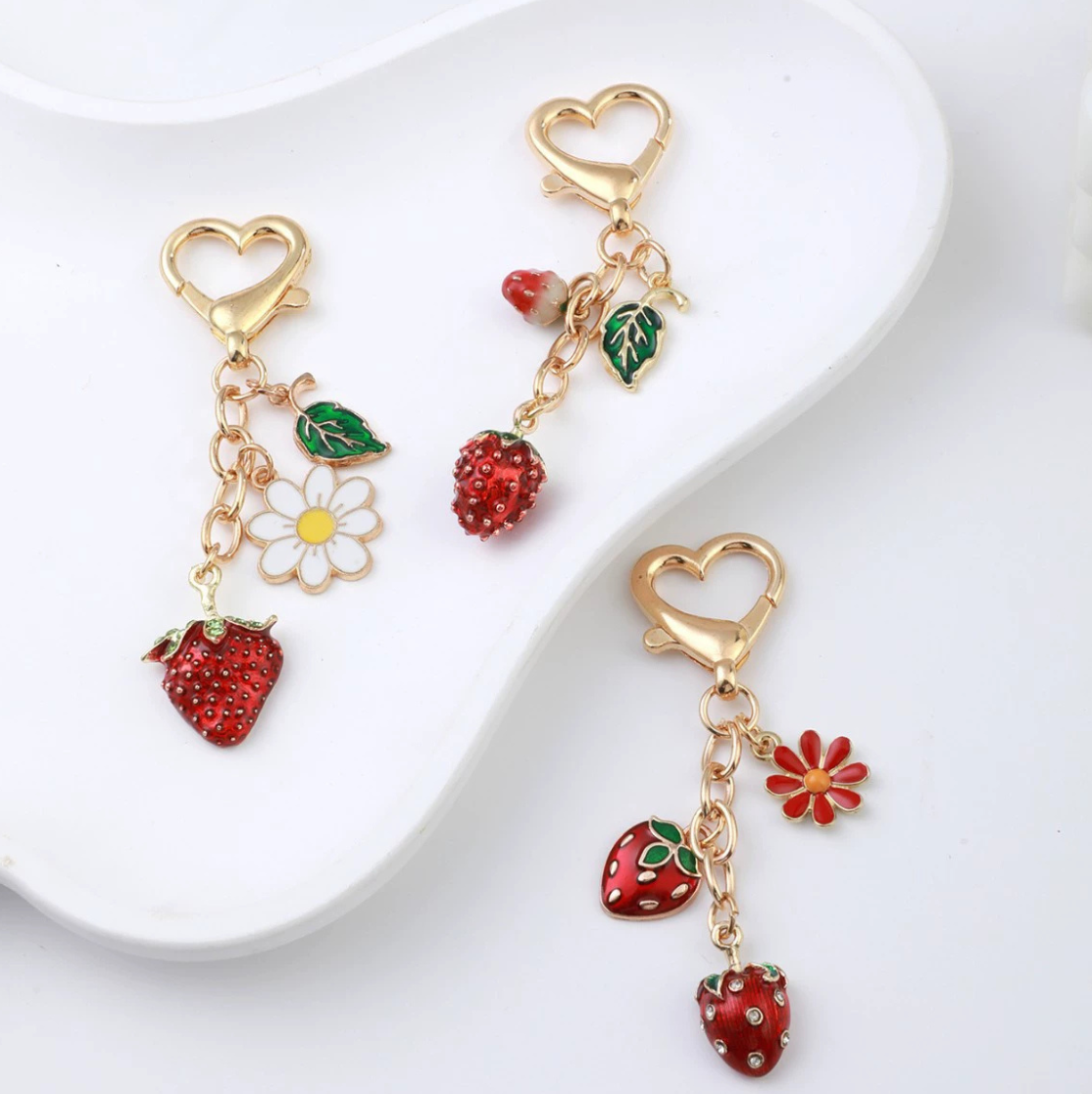 Lovely Stawberry Bag Charms